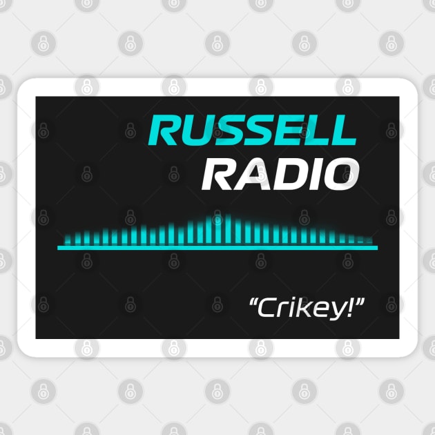 Crikey - George Russell F1 Radio Sticker by F1LEAD